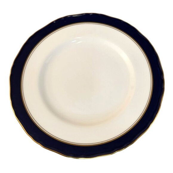 Royal Worcester Cavendish Blue Fine Bone China Salad Lunch Plate Made In England - Picture 1 of 6
